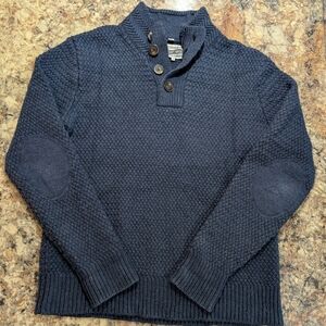 Schott NYC Textured Navy Crewneck Sweater